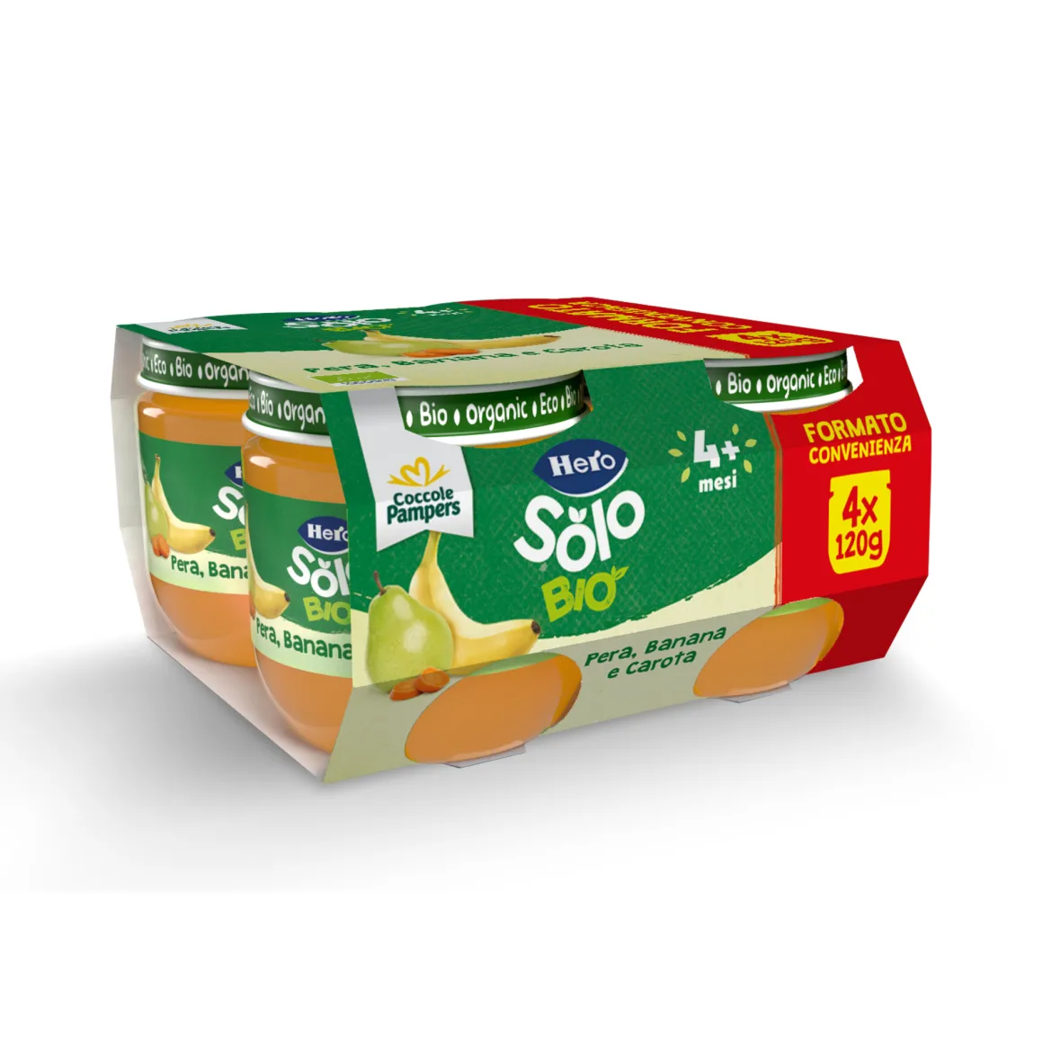 Omogeneizzato solo pera banana carota 4x120g – hero