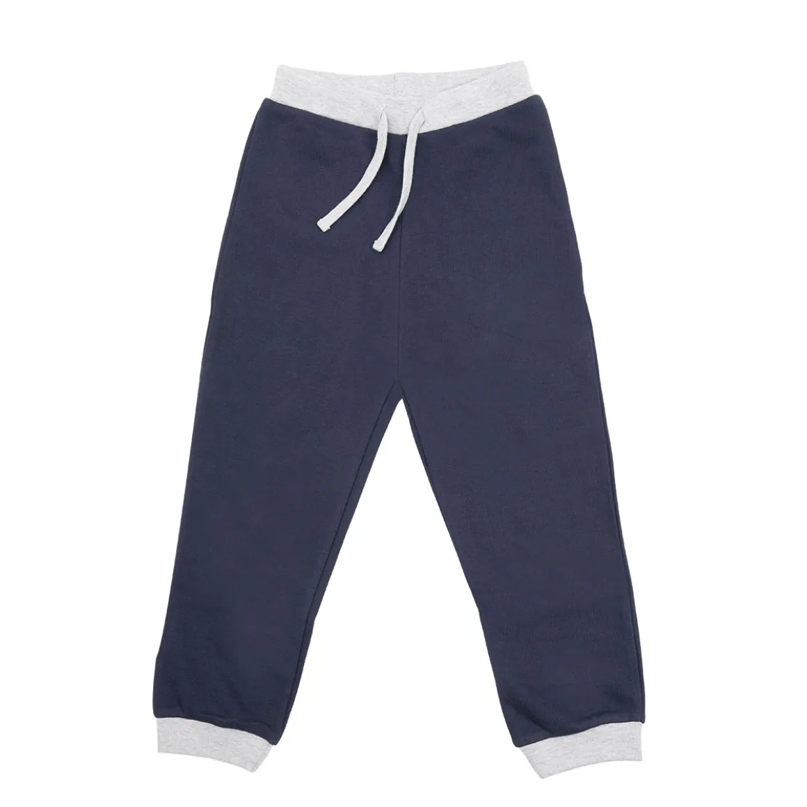 Pantalone extra sizes felpato french terry bimbo blu