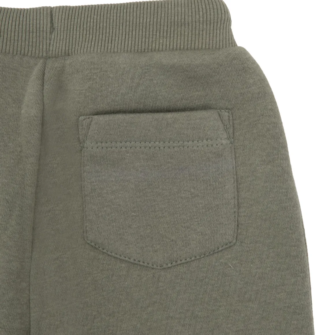 Pantalone felpato bimbo verde con stampa