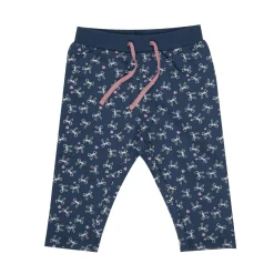Pantalone french terry bimba blu stampato