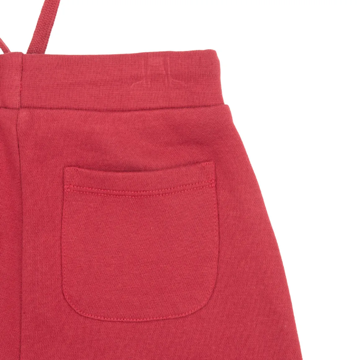 Pantalone french terry bimba rosso