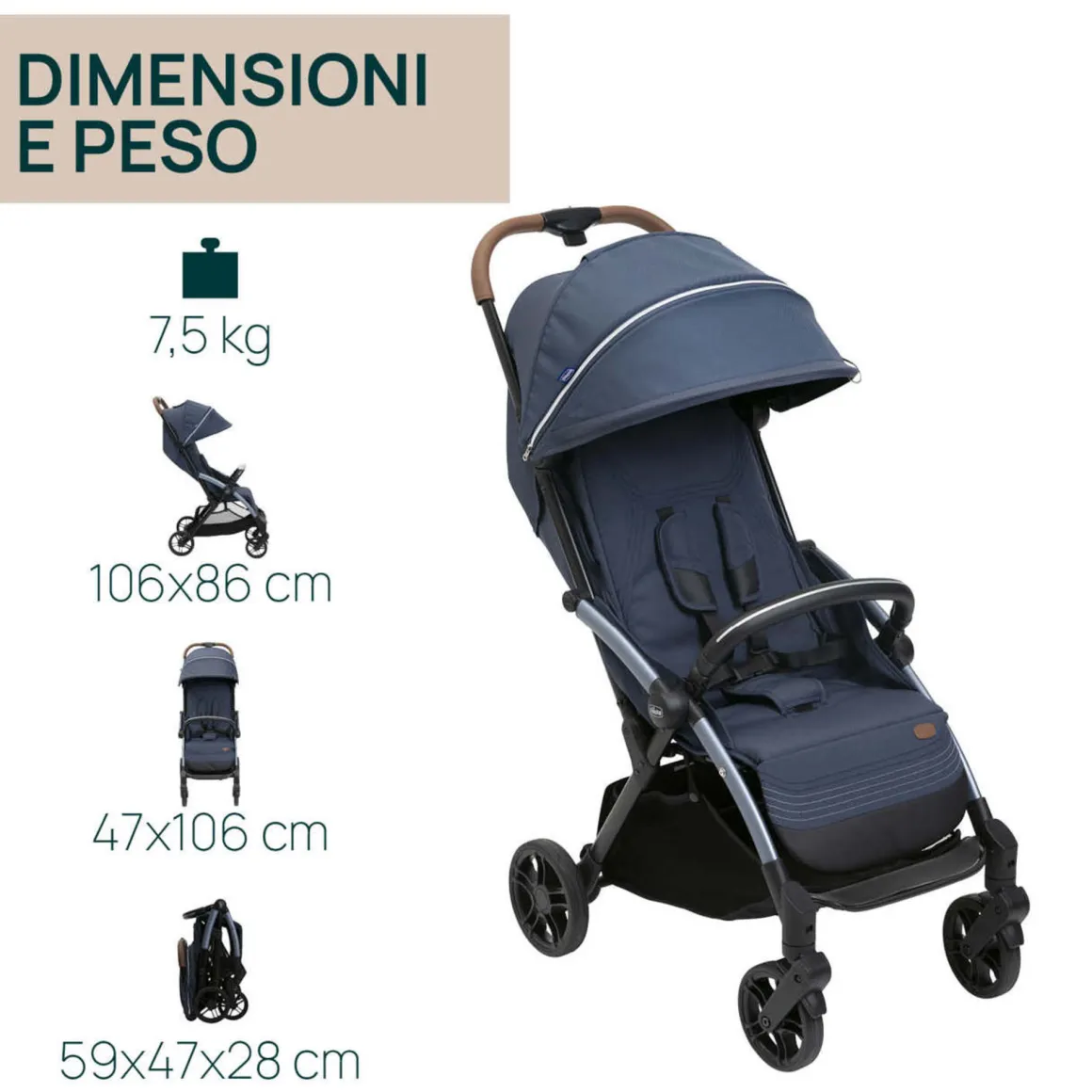 Passeggino goody xplus radiant blue – chicco
