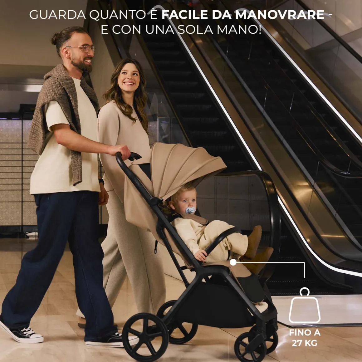 Passeggino leggero loom linen beige – kinderkraft