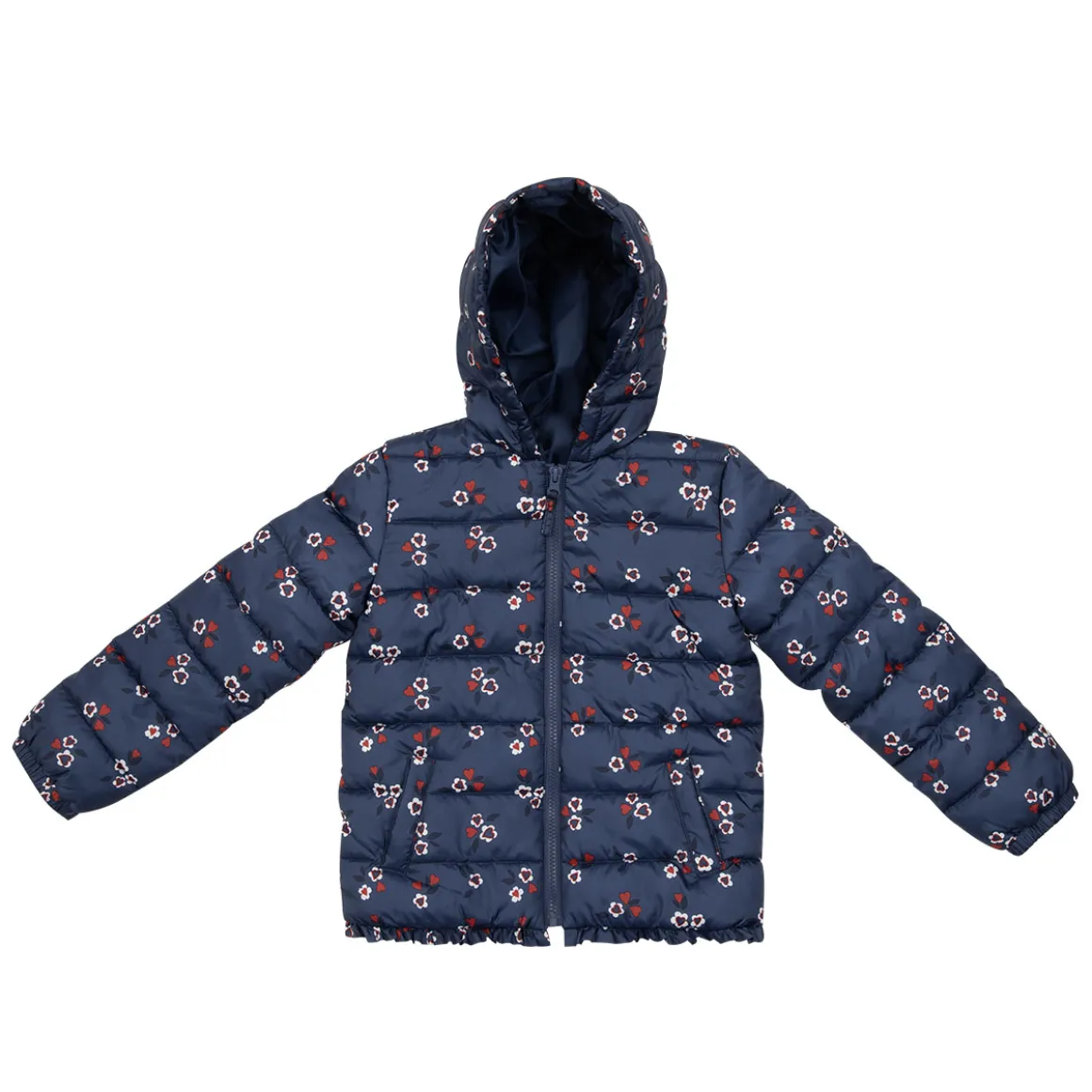 Piumino leggero bambina blu allover