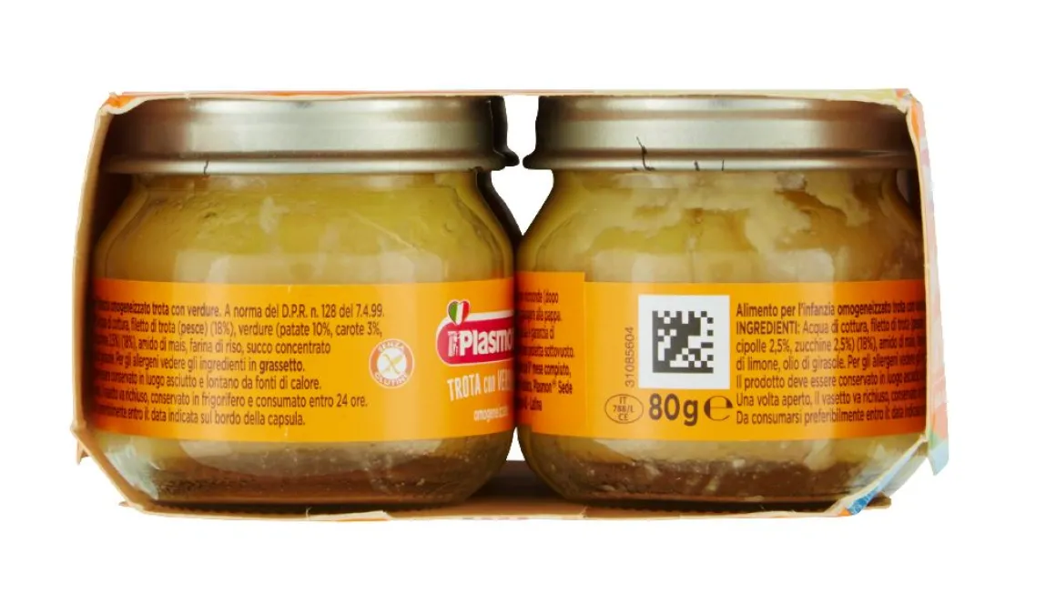 Plasmon – omogeneizzato trota – 4x80g
