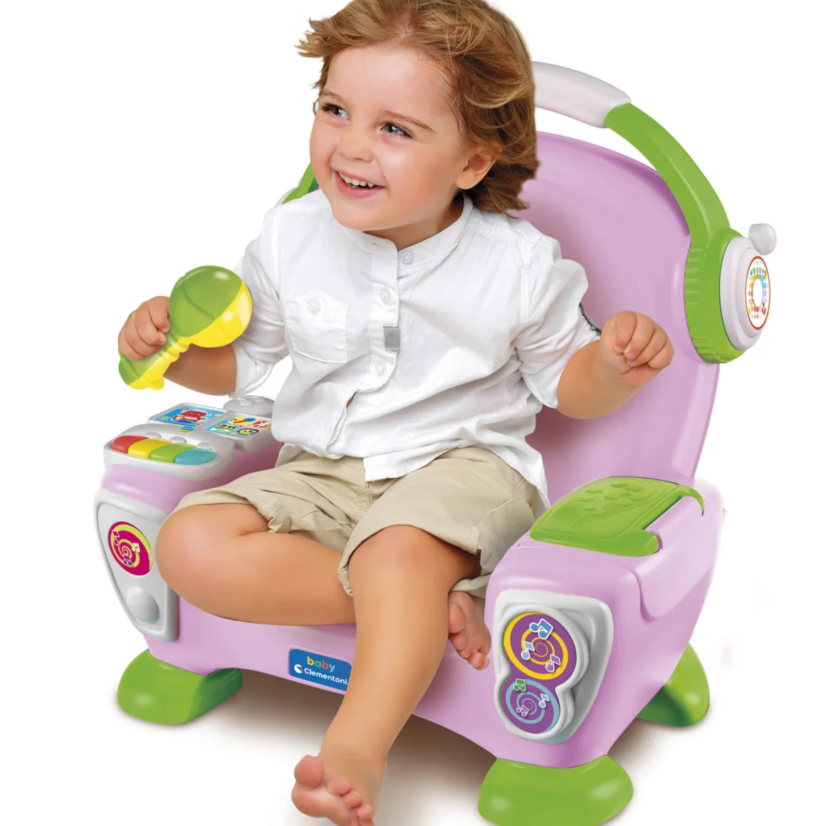 Poltroncina canta, suona e balla pink – baby clementoni