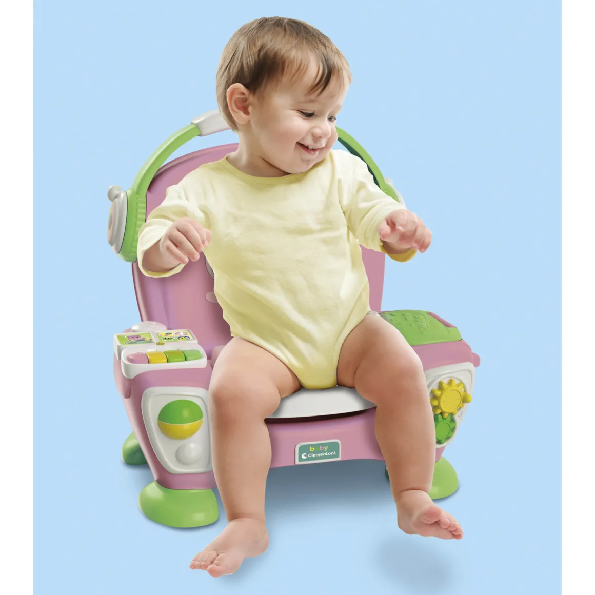 Poltroncina canta, suona e balla pink – baby clementoni