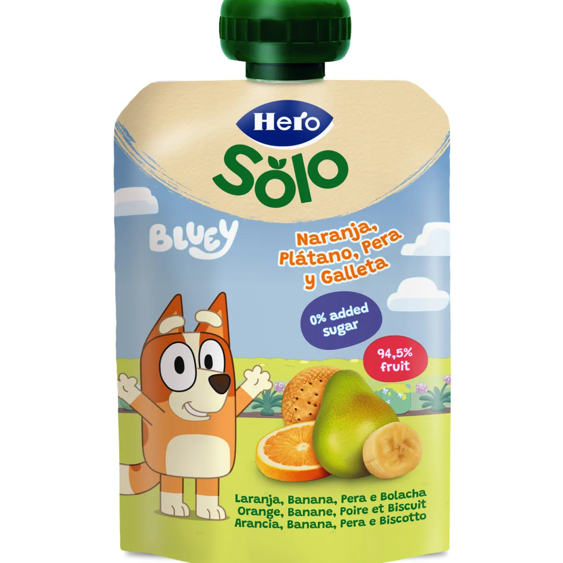 Pouch bluey ban pera arancia biscotto 100g – hero