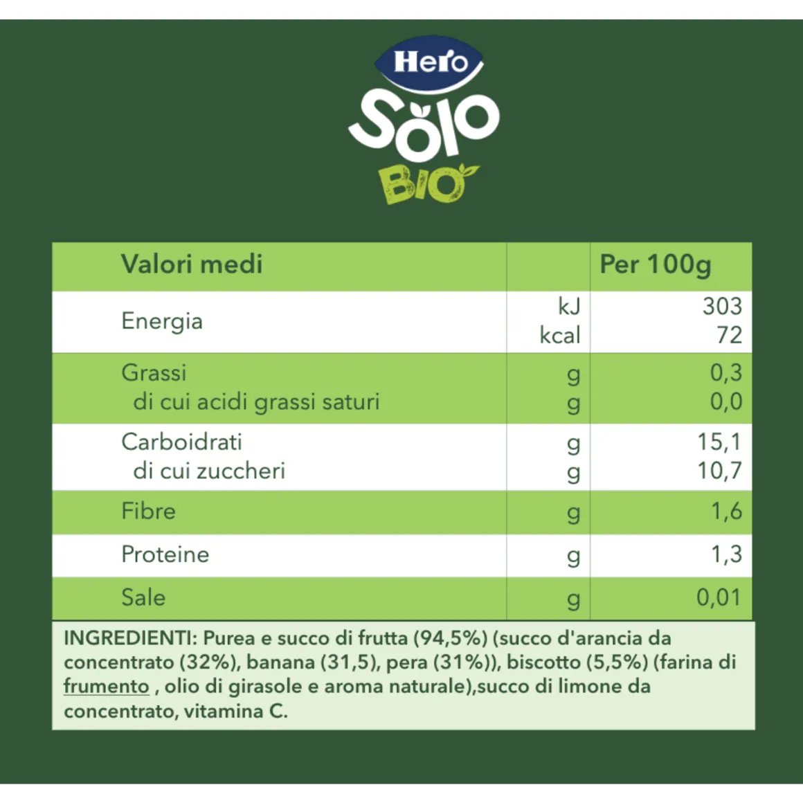 Pouch bluey ban pera arancia biscotto 100g – hero