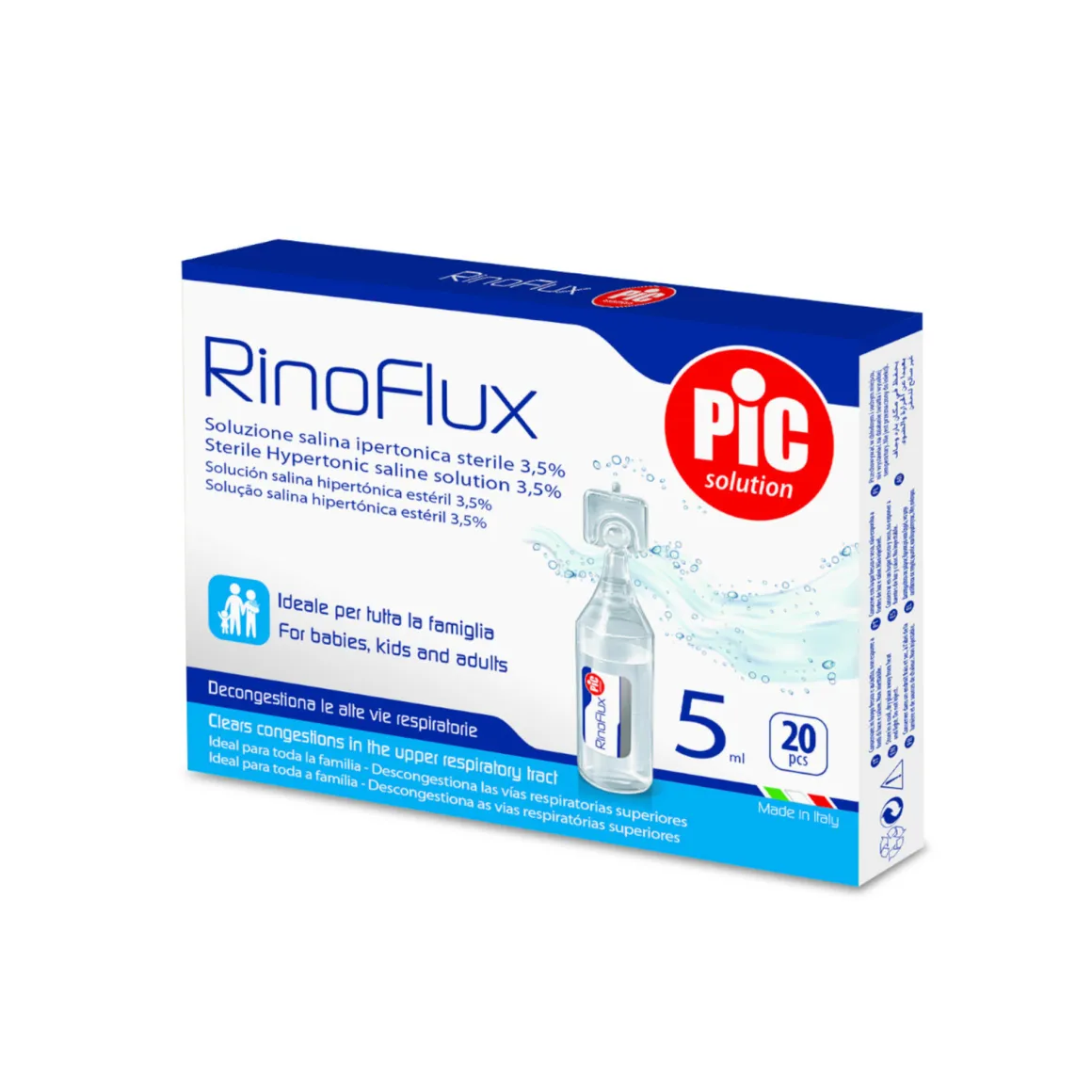 Rinoflux soluzione ipertonica nasale 20 fiale 5 ml – pic