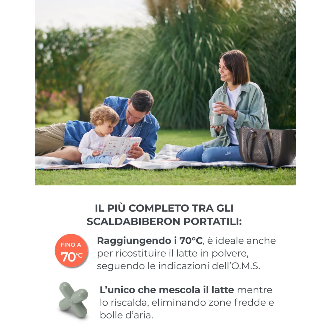 Scaldabiberon portatile mix70 universale con funzione di mescolamento 1164 – nuvita