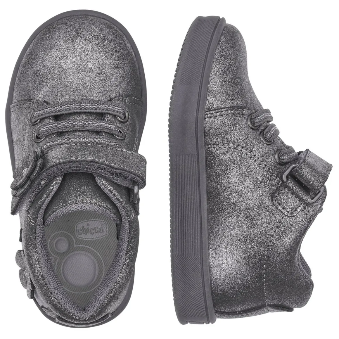 Scarpa fallas acciaio stringata con fiore – chicco