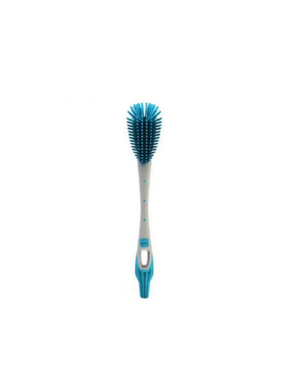 Scovolino ergonomico per biberon blu
