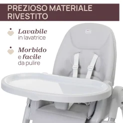 Seggiolone polly armonia steel- chicco