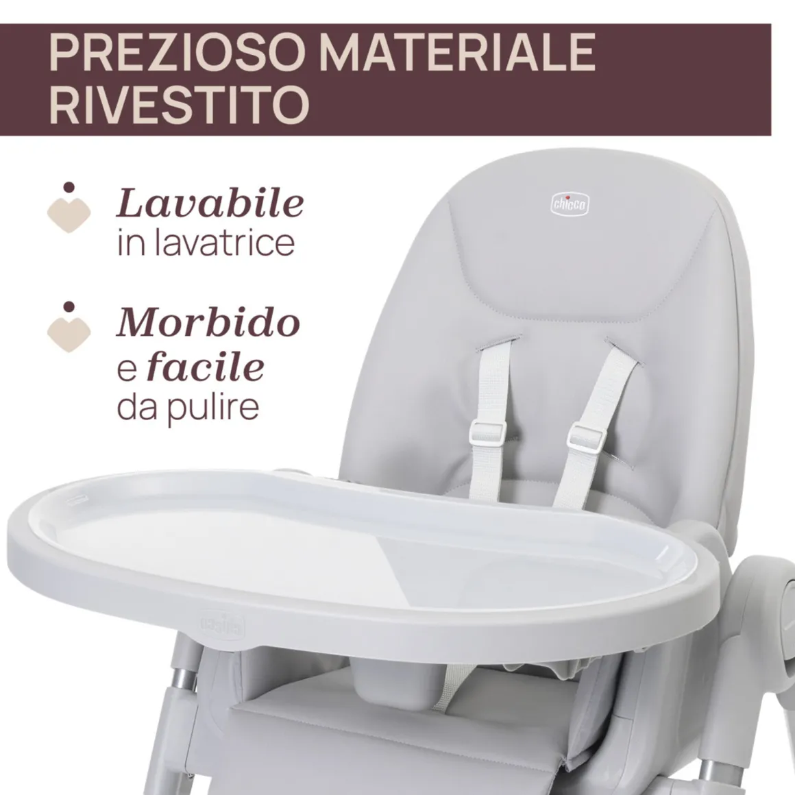 Seggiolone polly armonia steel- chicco
