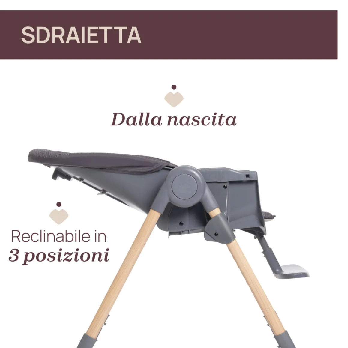 Seggiolone polly essential coal – chicco