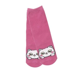 Set 2 paia di calze antiscivolo bimba rosa con gattino