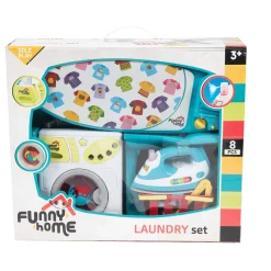 Set lavatrice con ferro da stiro e accessori