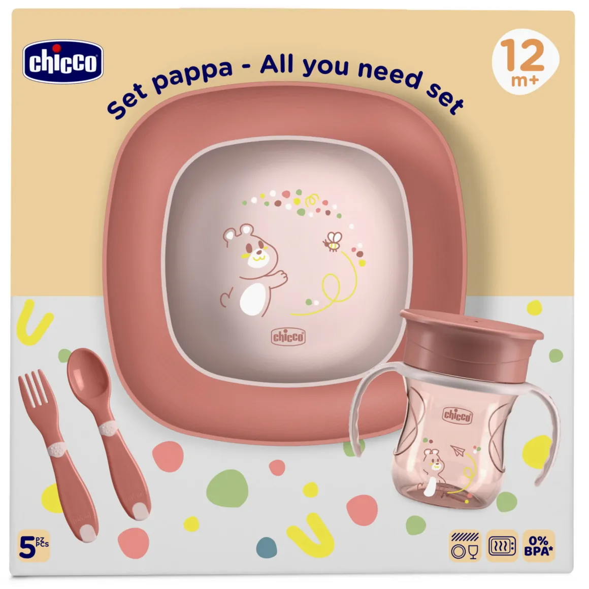 Set pappa 12m+ rosa – chicco