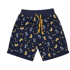 Short jersey bimbo blu scuro stampato