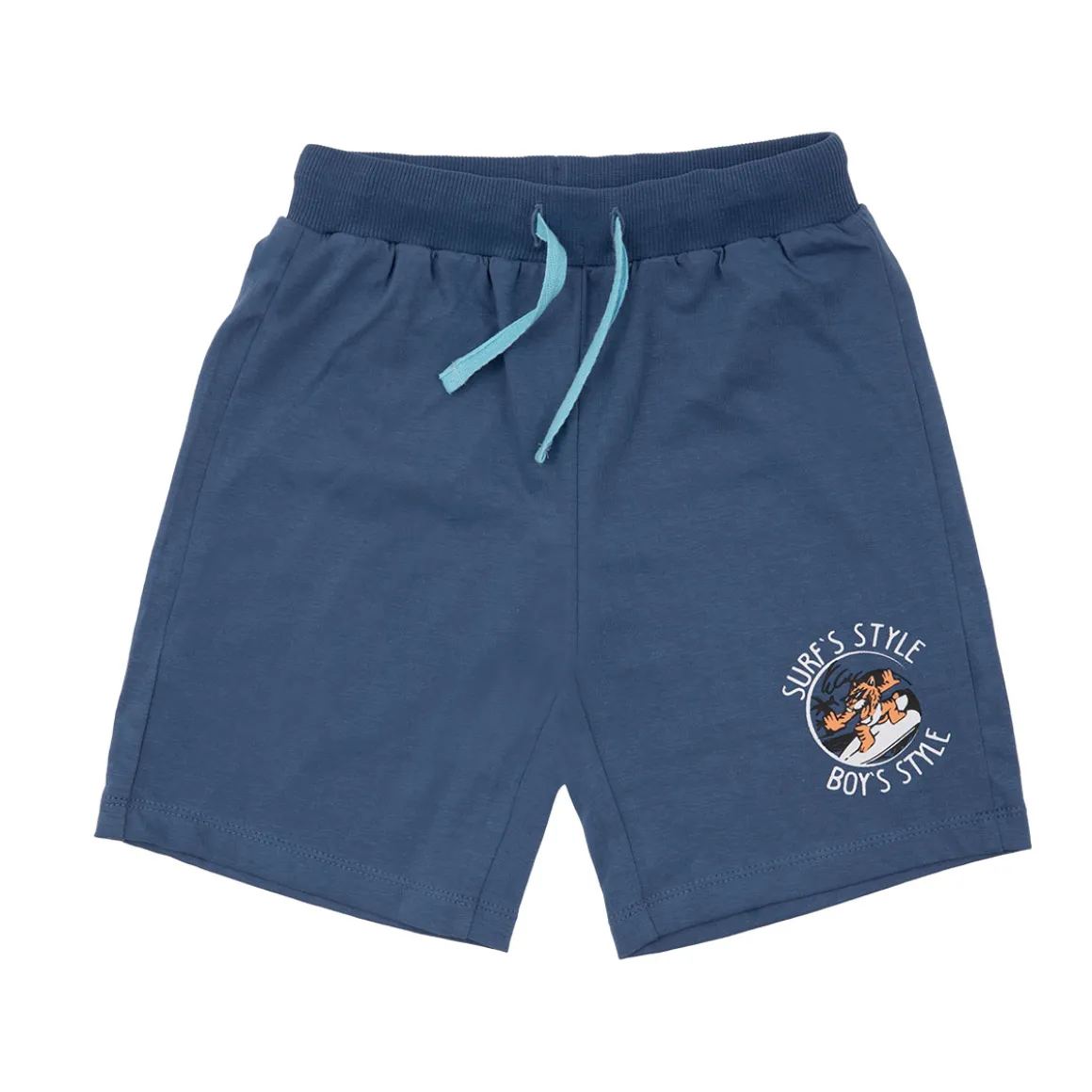 Short jersey bimbo blu scuro stampa piccola