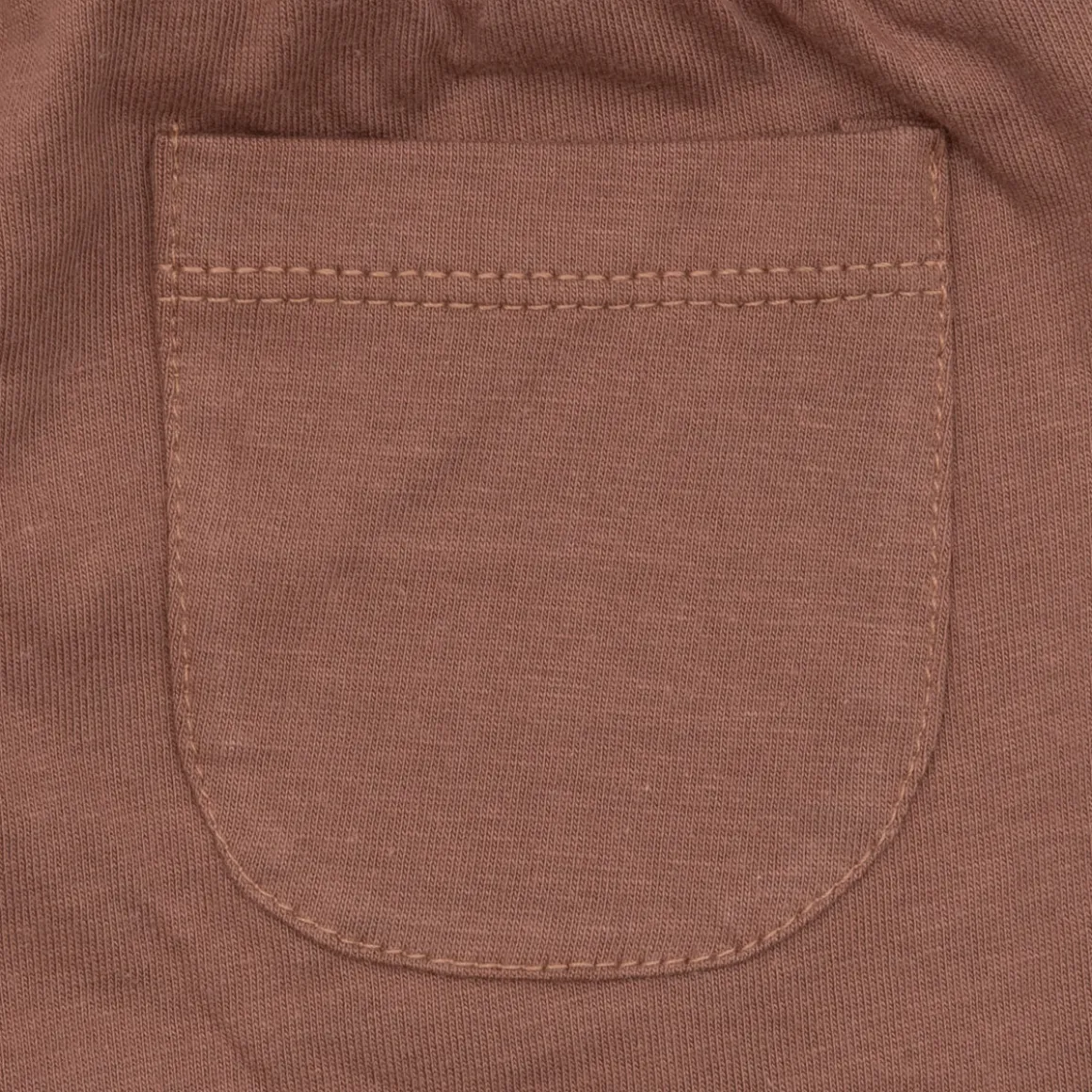 Short jersey bimbo marrone con stampa