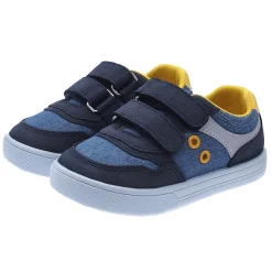 Sneaker bimbo con doppio strappo