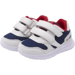 Sneaker bimbo con suola leggera e doppio strappo