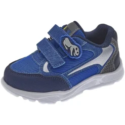 Sneaker fante blu con suola in eva con dettagli fluo dino – chicco