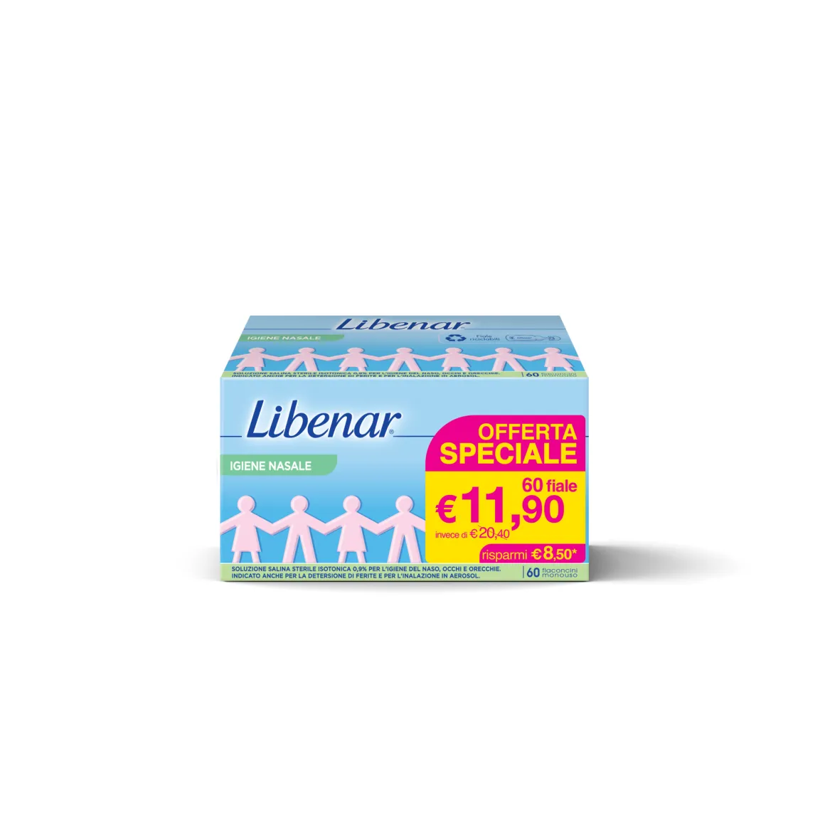 Soluzione fisiologica isotonica sterile 60 fiale monodose – libenar