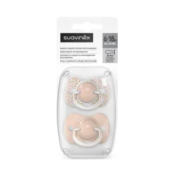 Suavinex-dreams succhietto sil 6/18 sx pro 2pz rosa chiaro