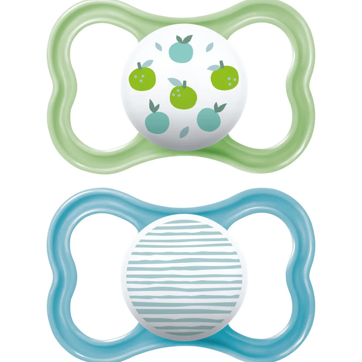 Succhietti air 16+ caucciù bio-circolare conf. doppia verde/blu – mam