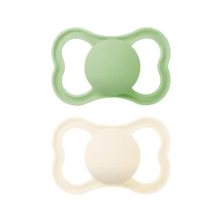 Succhietti air 6+ caucciù bio-circolare conf. doppia verde/panna – mam