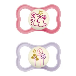 Succhietti air night 16+ silicone bio-circolare conf. doppia rosa/viola – mam