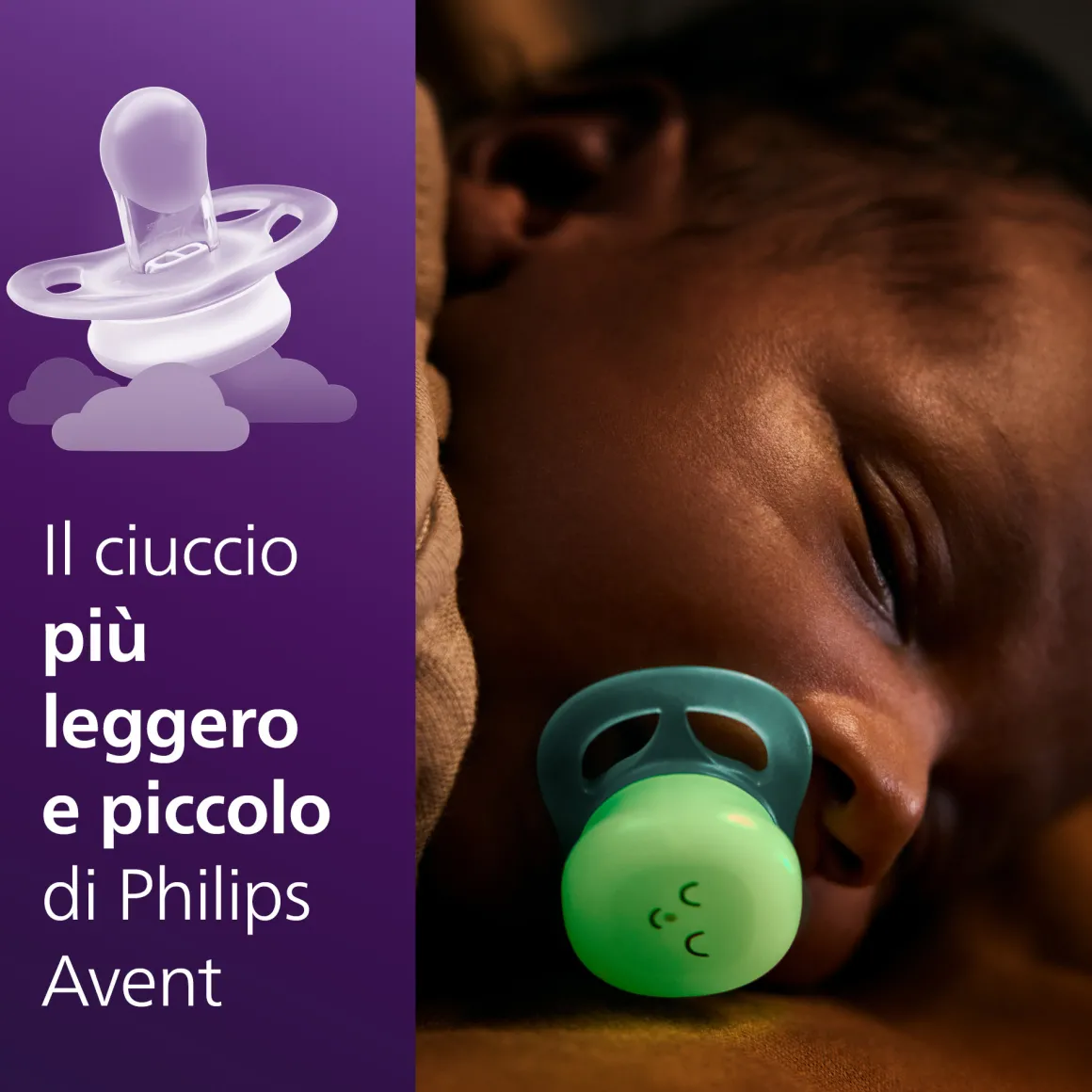 Succhietti ultra start 0-2m night pastello verde e blu smile e sleep, a base vegetale – set da 2 ciucci – philips avent
