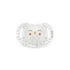 Succhietto nuova collezione bonhomia con tettina sx pro 18 mesi. decoro piuma bianco