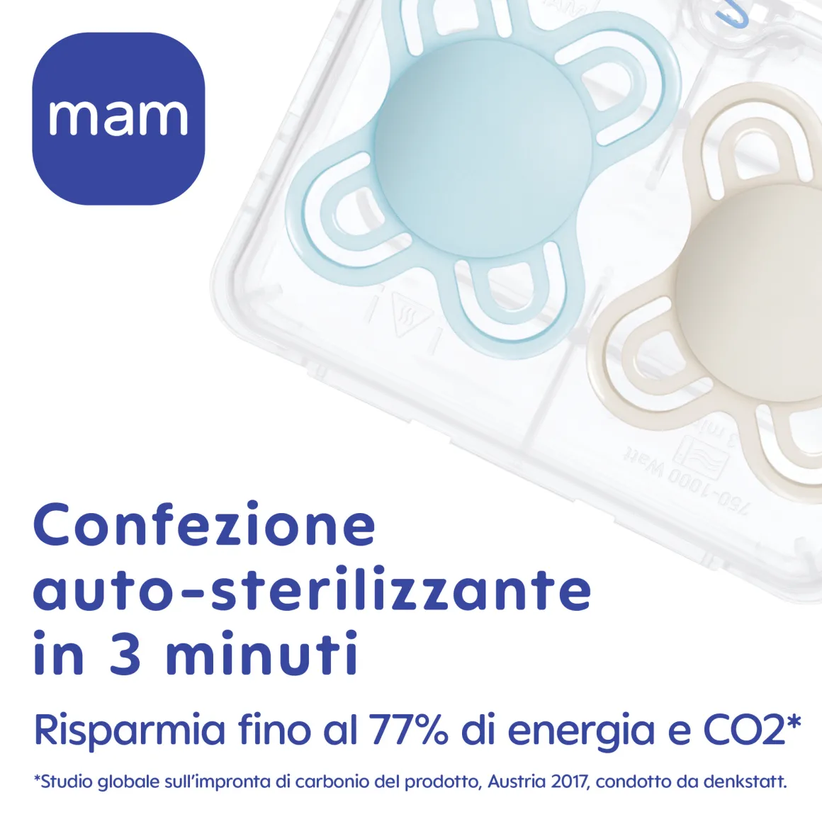 Succhietto perfect start 0-2m silicone bio-circolare conf.singola colori assortiti rosa e panna – mam