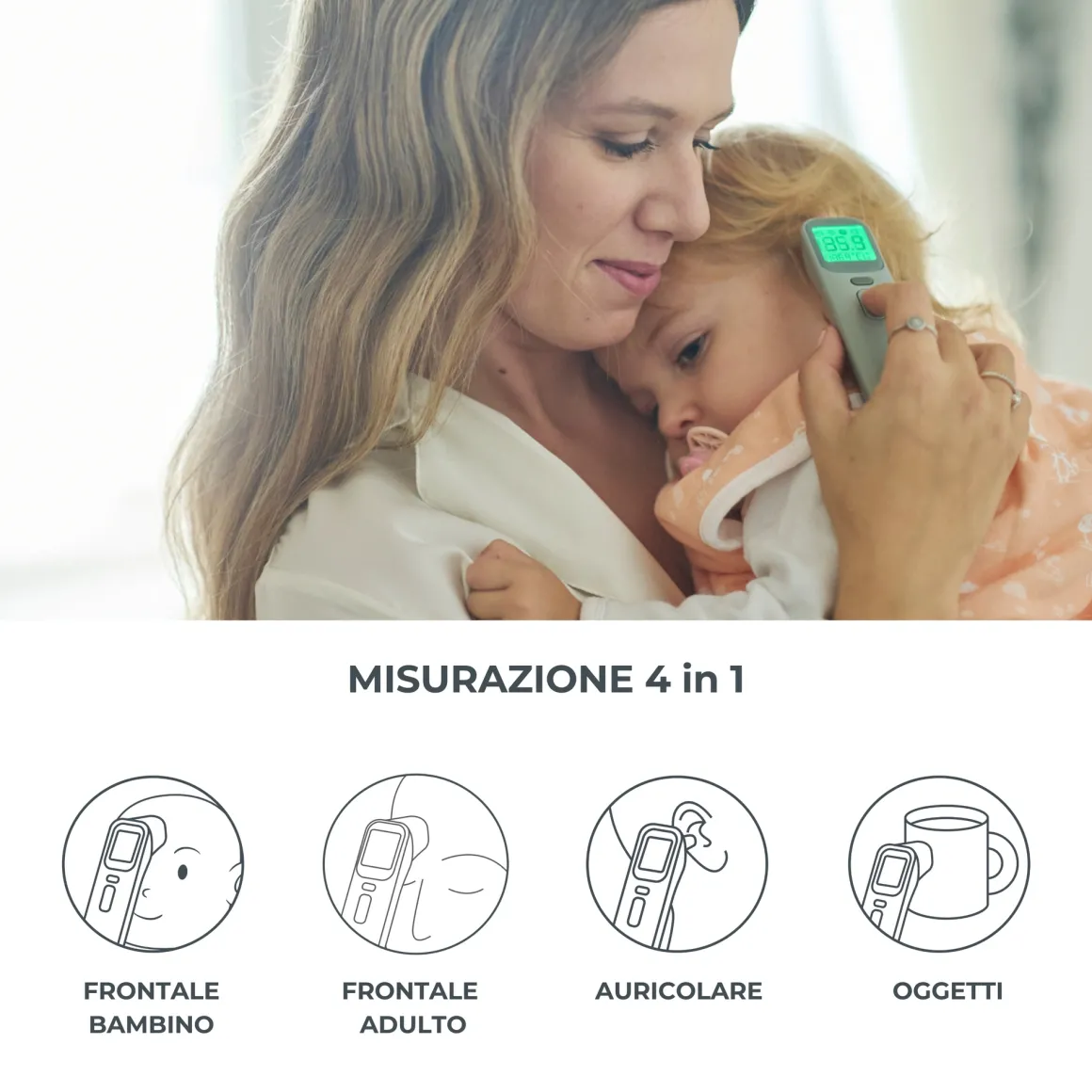 Termometro digitale frontale / auricolare 2075 – nuvita
