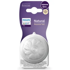 Tettarelle a risposta naturale 6m+ – set di 2 tettarelle senza bpa – philips avent