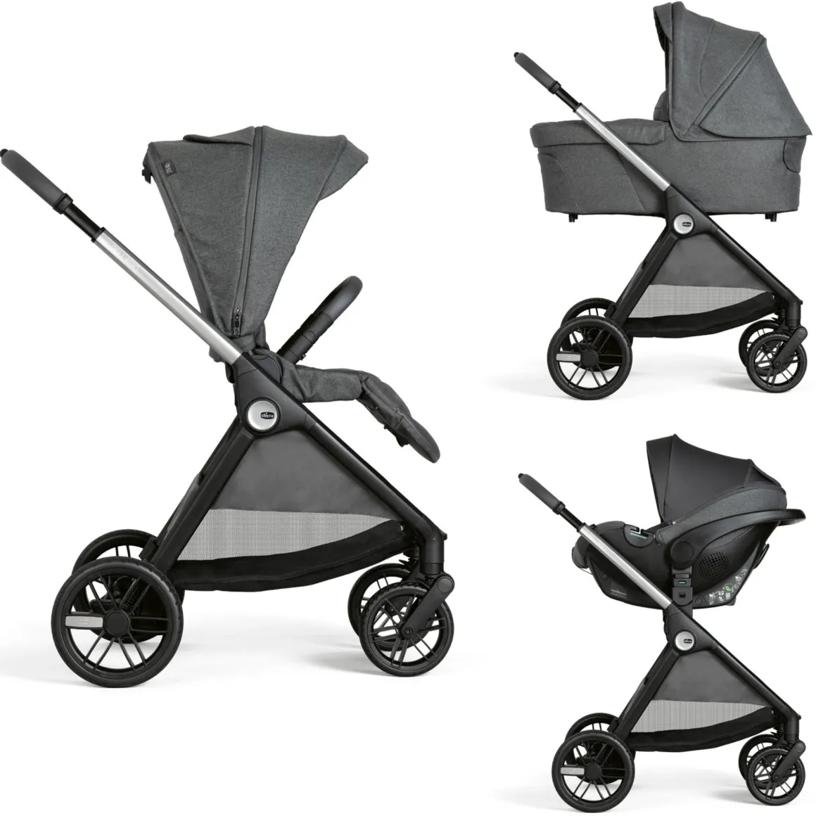 Trio bellagio flexi kory plus black satin – chicco