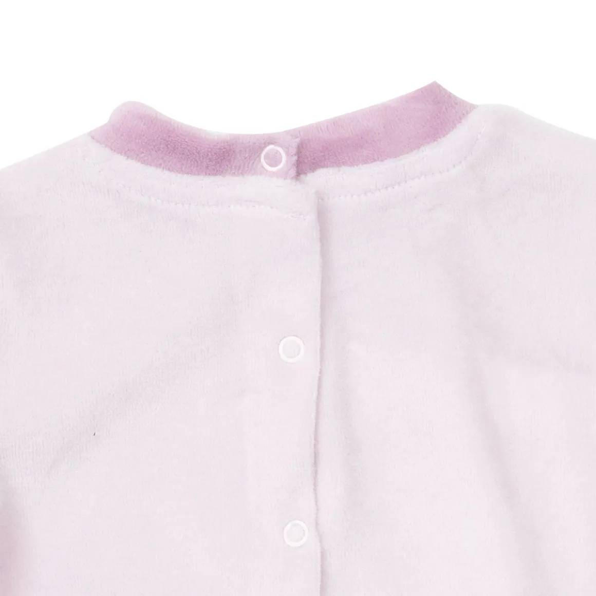 Tutina ciniglia bimba rosa chiaro stampata