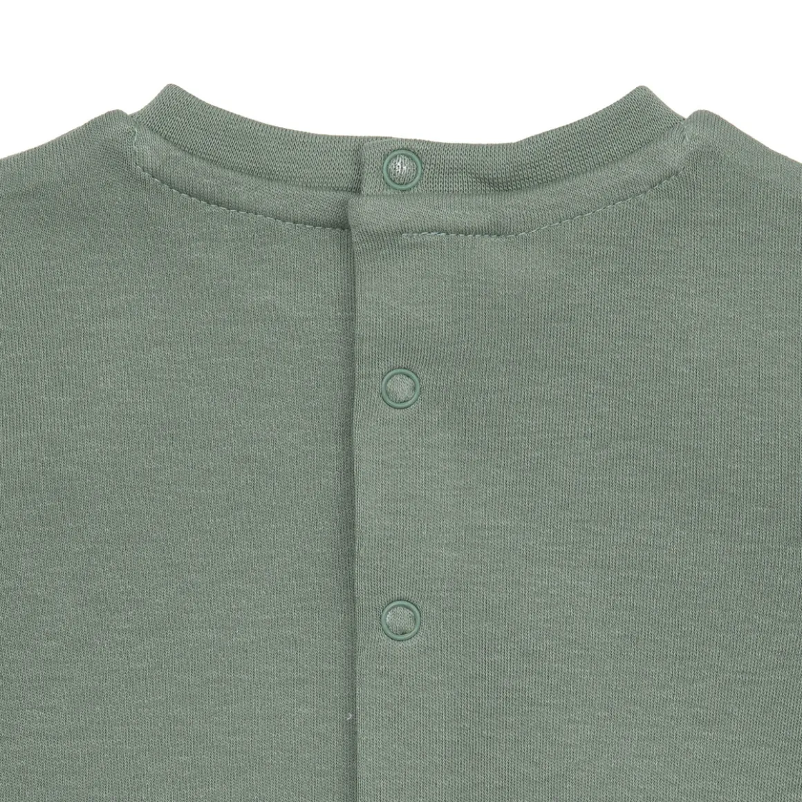 Tutina interlock bimbo verde stampata