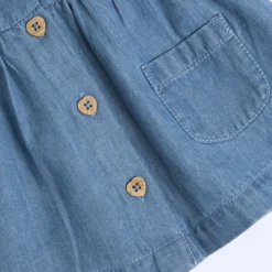Vestito in cotone, effetto denim